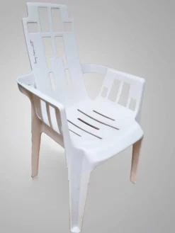 Chaise Boston empilable en plastique par Pierre Paulin pour Henry Massonnet années 1980