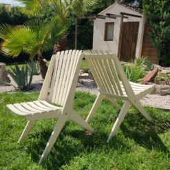 Chaise de jardin vintage années 1970 pliante