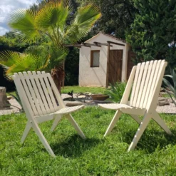 Chaise de jardin vintage années 1970 pliante