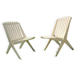 Chaise de jardin vintage années 1970 pliante