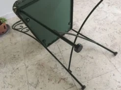 Chaise de jardin vintage en fer forgé