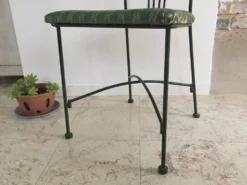 Chaise de jardin vintage en fer forgé