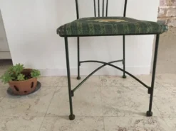 Chaise de jardin vintage en fer forgé