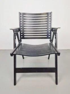 Chaise de jardin vintage noire par Niko Kralj pour Rex, années 1960.