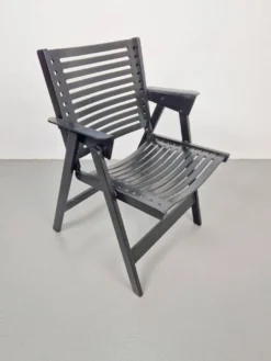 Chaise de jardin vintage noire par Niko Kralj pour Rex, années 1960.