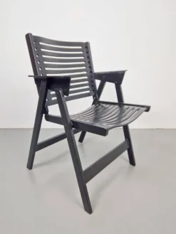 Chaise de jardin vintage noire par Niko Kralj pour Rex, années 1960.