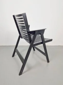 Chaise de jardin vintage noire par Niko Kralj pour Rex, années 1960.