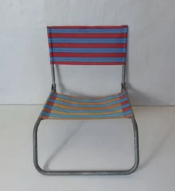 Chaise de plage camping vintage