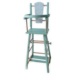 Chaise haute de poupee vintage