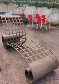 Chaise longue artisanale ferronnerie d'art