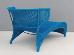 Chaise longue basse bleu ciel par Monika Mudler pour IKEA, 2001