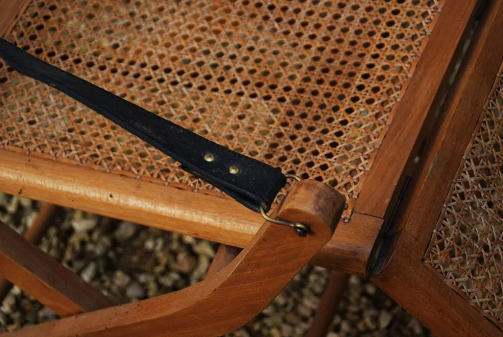 Chaise longue cannée XIXème siècle de style colonial