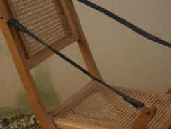 Chaise longue cannée XIXème siècle de style colonial