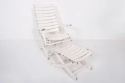 Chaise longue de jardin avec repose-pieds