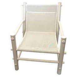 Chaise longue de jardin en PVC vintage, années 1970