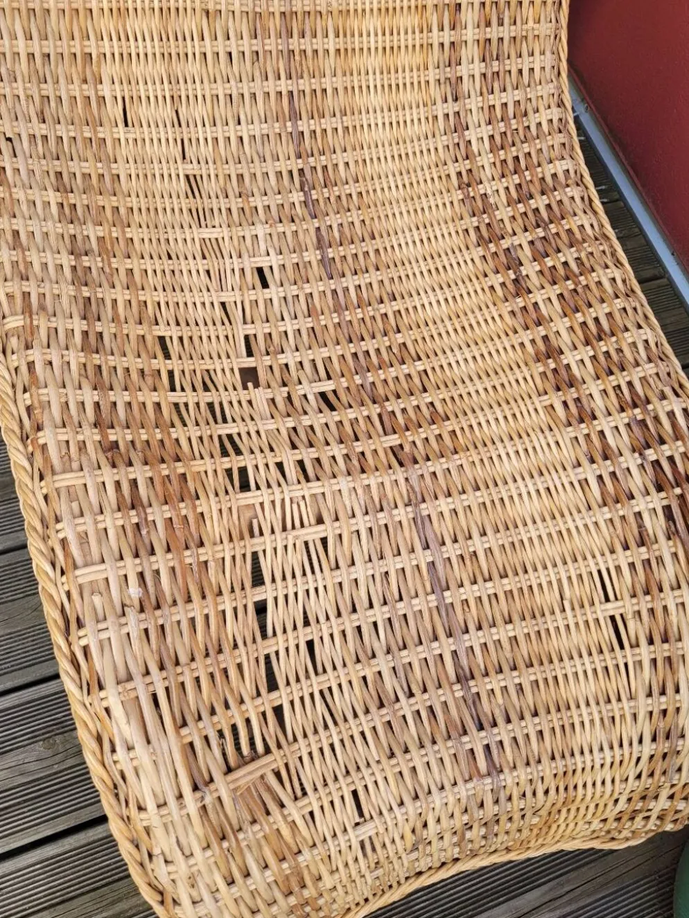 Chaise-longue en bambou et rotin
