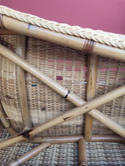 Chaise-longue en bambou et rotin