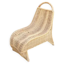 Chaise-longue en bambou et rotin