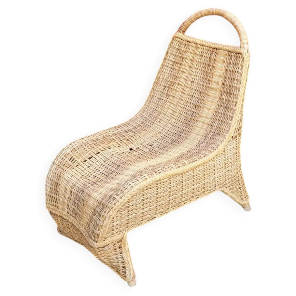Chaise-longue en bambou et rotin