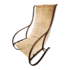 Chaise longue en fer forgé