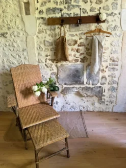 Chaise longue en rotin