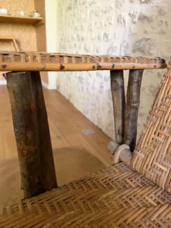 Chaise longue en rotin