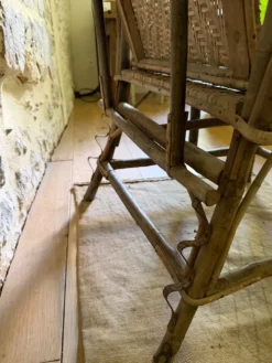 Chaise longue en rotin