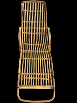 Chaise-longue en rotin italien