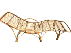 Chaise-longue en rotin italien