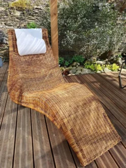 Chaise longue en rotin Karlskrona de Karl Malmvall pour Ikea