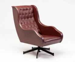 Chaise longue inclinable italienne des années 1950 en Naugahyde oxblood