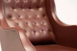 Chaise longue inclinable italienne des années 1950 en Naugahyde oxblood