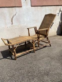 Chaise longue osier