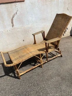 Chaise longue osier