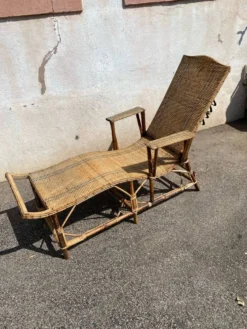 Chaise longue osier