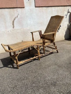 Chaise longue osier