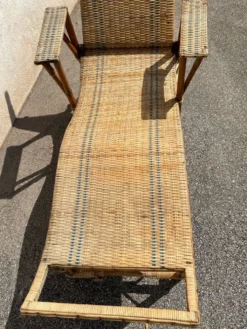 Chaise longue osier