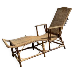 Chaise longue osier