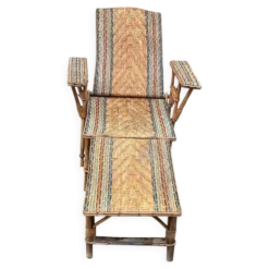 Chaise longue rotin 1910/1920