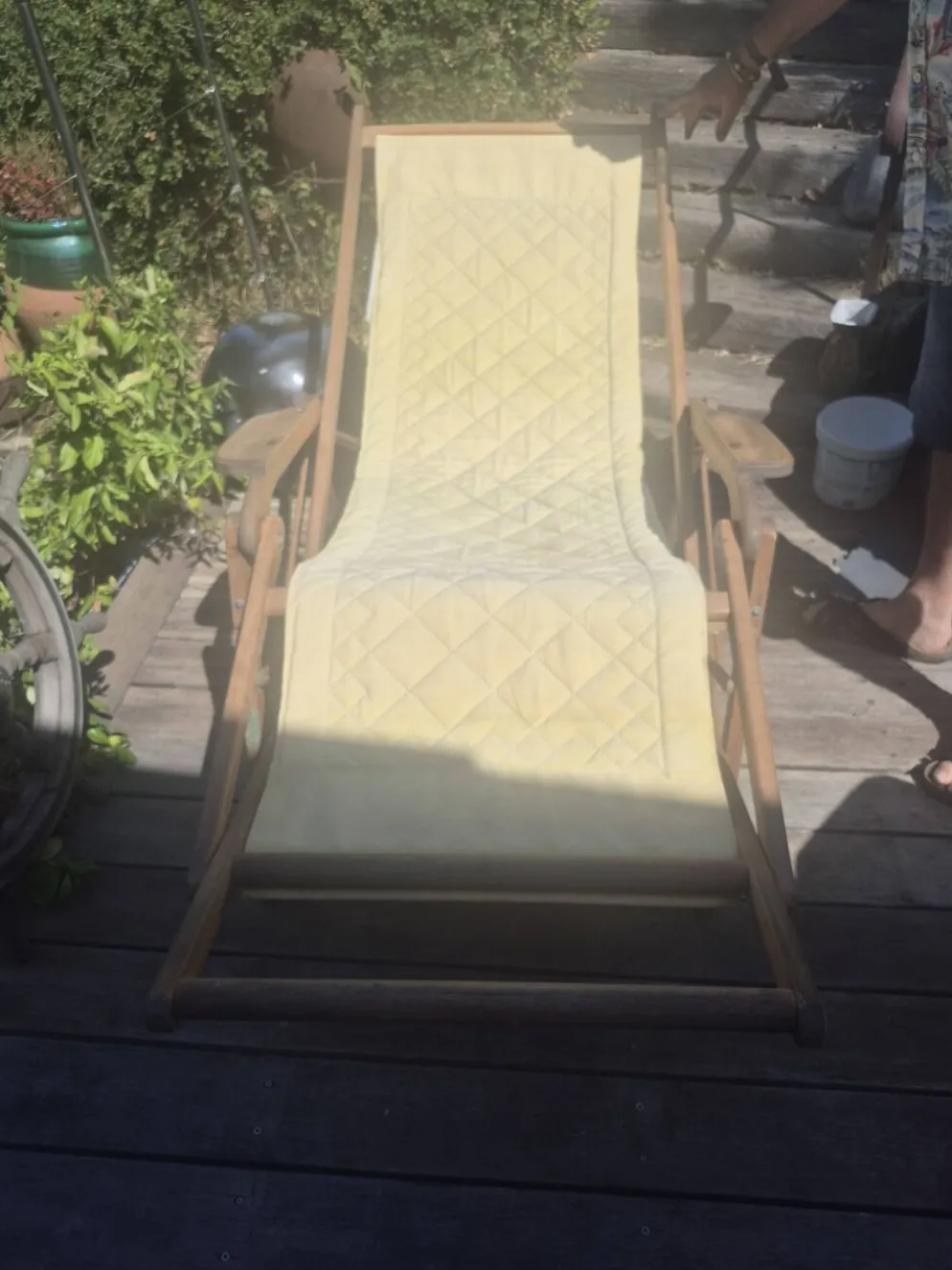 Chaise longue transat année 50