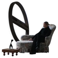 Chaise longue vintage/Canapé avec tapisserie florale, design danois moderne, années 1950
