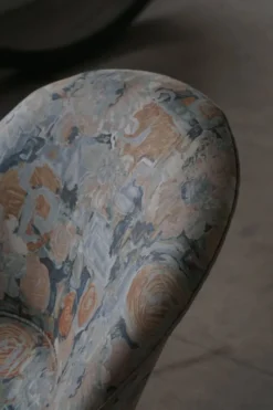 Chaise longue vintage/Canapé avec tapisserie florale, design danois moderne, années 1950