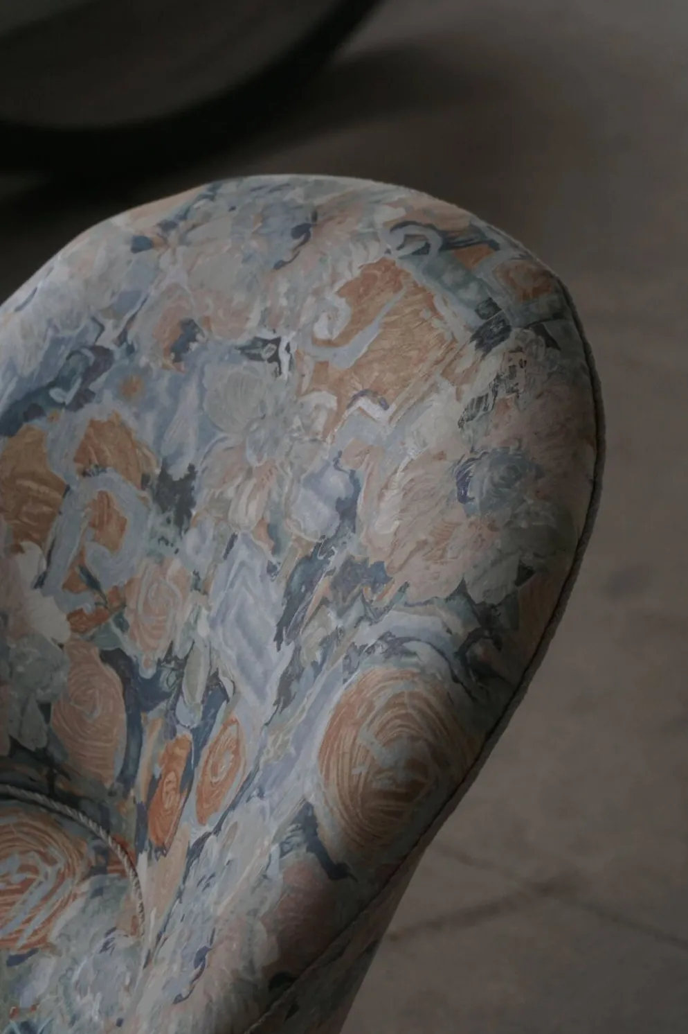 Chaise longue vintage/Canapé avec tapisserie florale, design danois moderne, années 1950