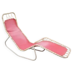 Chaise longue vintage design Bartolucci et Waldheim des années 50/60