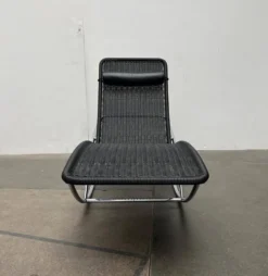 Chaise longue vintage modèle S 828 en acier tubulaire par Torben Skov pour Thonet, années 1980