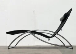 Chaise longue vintage modèle S 828 en acier tubulaire par Torben Skov pour Thonet, années 1980