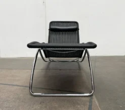 Chaise longue vintage modèle S 828 en acier tubulaire par Torben Skov pour Thonet, années 1980