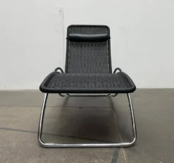 Chaise longue vintage modèle S 828 en acier tubulaire par Torben Skov pour Thonet, années 1980