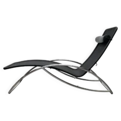 Chaise longue vintage modèle S 828 en acier tubulaire par Torben Skov pour Thonet, années 1980