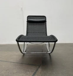 Chaise longue vintage modèle S 828 en acier tubulaire par Torben Skov pour Thonet, années 1980